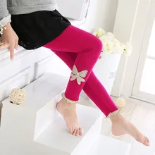 Numo/весенне-осенние леггинсы для девочек; тонкие брюки с бантом для девочек; леггинсы для малышей; Верхняя одежда; детские брюки