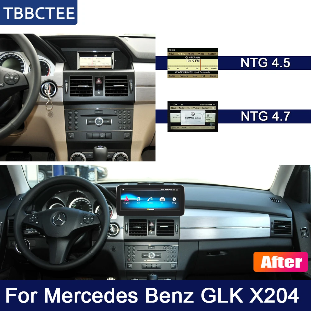 10.25 inch 4G 64G Android For Mecerdes Benz MB GLK X204 2008~2012 NTG Car Radio Screen GPS Navigation Bluetooth WiFi Navi