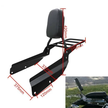 

For Honda VTX 1300C 1800C Motorcycle Luggage Rack Sissy Bar Rear Passenger Backrest Cushion Pad ALL YEAR VTX1300C VTX1800C