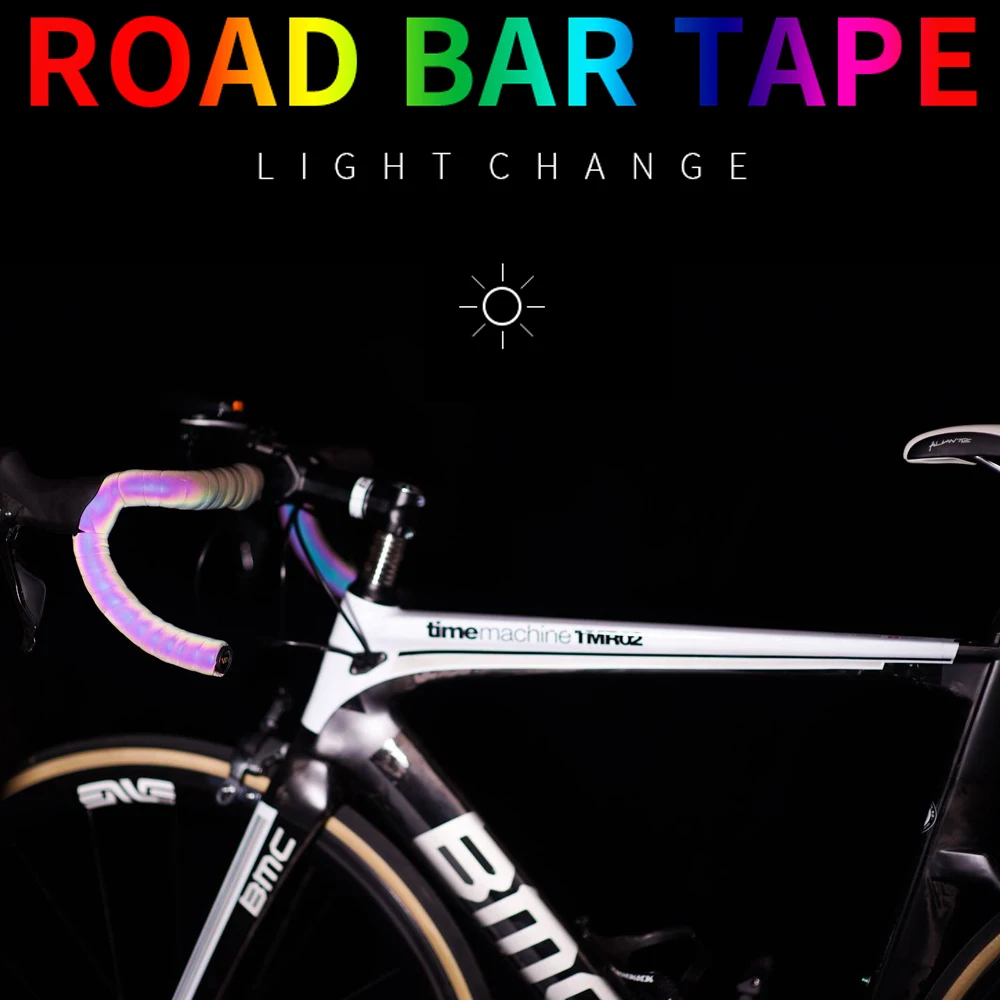

Bicycle Handlebar Tape Light Reflective Bike Bar Tape Road Bike Tape Wrap Pu Leather Cycling Handlebar Tapes Bicycle Accessories