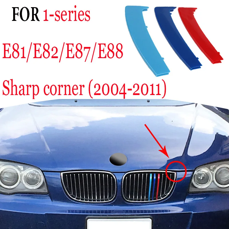 REJILLAS Delanteras para BMW Serie 1 E87 E81 E82 E88, Estilo Diamante 3D