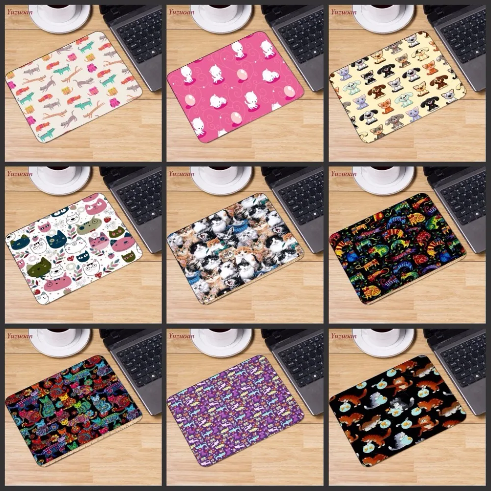 

Yuzuoan Cute Cat Mousepad Pets Gift Accept Image Customize Anti Slip Gaming Mouse Pad Fashion Mouse Mat Big Promotion Russia