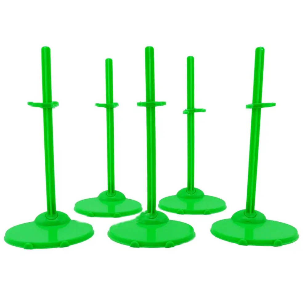 

5 Pcs/Lot Green Waist Doll Stands Display Supporting Holder Mannequin Model Accessories for Barbie 1/6 Doll Prop Dollhouse Toy