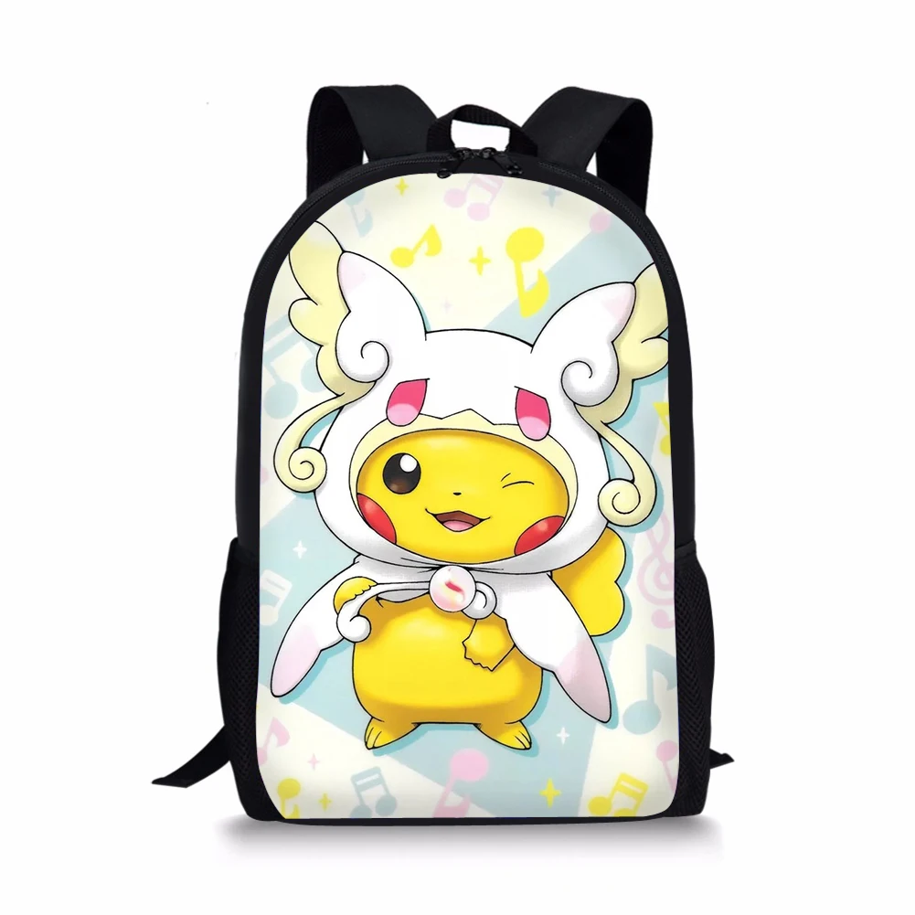 HaoYun Children's Backpack Detective Pickachu Students School Bags Kawaii Pokemon Pattern Teenagers Book-Bag Mochila Travel Bag