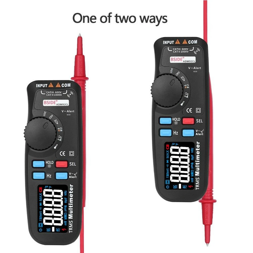 Tester Capacitance Digital Multimeter Auto-ranging Handheld Electrician Repair Multifunctional Tool High Accuracy Color Display