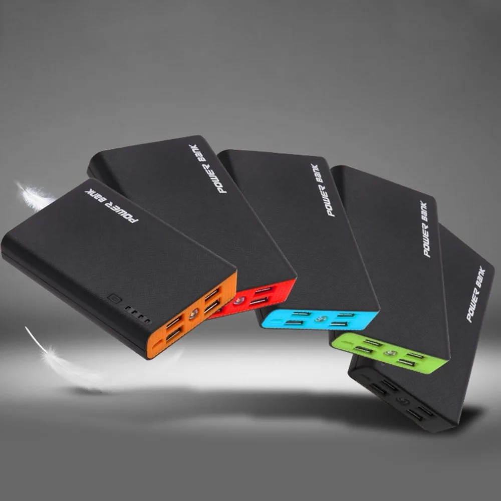

DIY Kits Power Bank Shell Cover 4 USB Ports Welding Power Bank Charger Case PCBA Module Powered By 4pcs 18650 Batteries