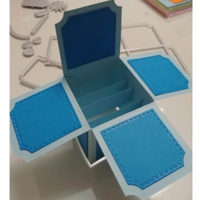 

Kokorosa Box Card Dies Metal Cutting Dies for Scrapbooking 2019 New Cutting Dies DIY Album Card Making Decor Paper Craft