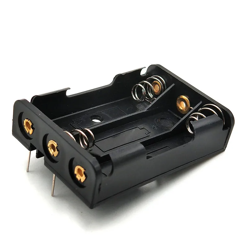 

50PCS/LOT AAA Battery Holder Case Storage Box With Pin PCB Mount Solder Mounting Lead DIY 3x 1.5V Wholesale