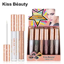 Цветной глиттер жидкая Водонепроницаемая подводка для глаз макияж, подводка для глаз Сияющий мерцающий Косметика для век инструмент TSLM1