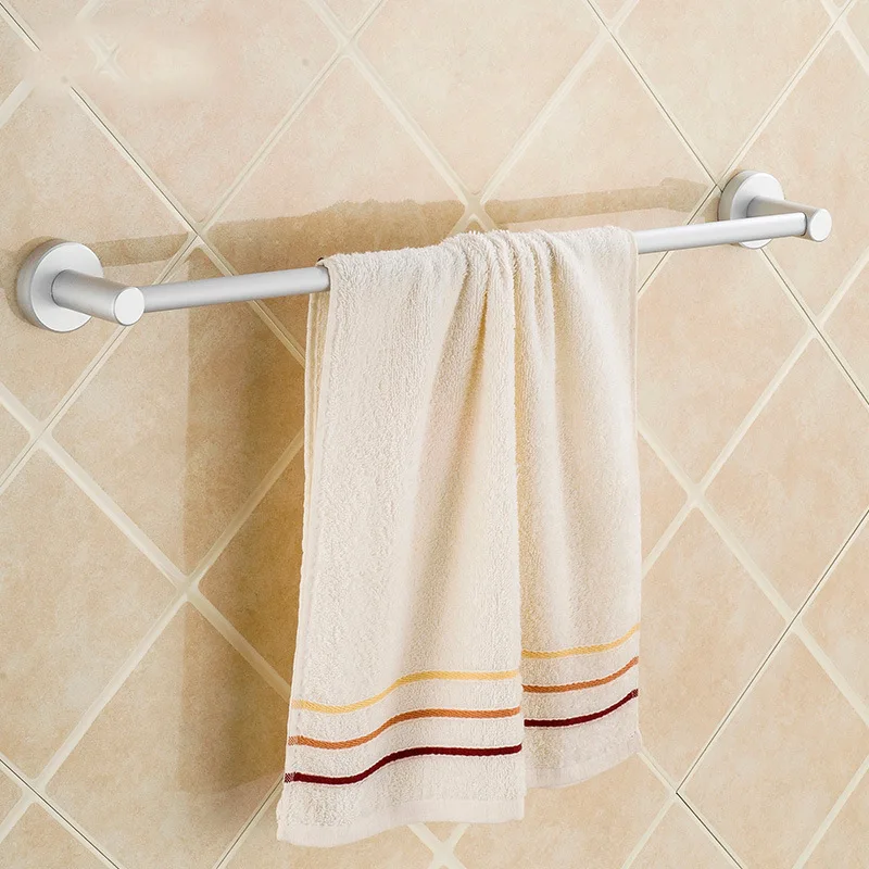 

Punched Towel Bar Single Pole Lengthen Bathroom Towel Rack Bathroom Alumimum Pendant Hanging Rod