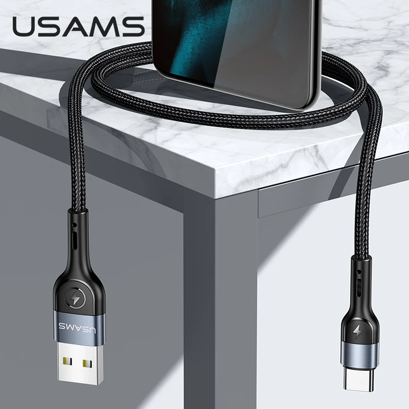 USAMS Type C зарядный кабель для телефона Usb Huawei Mate 30 P30 P20 Xiaomi Samsung Galaxy c передачи