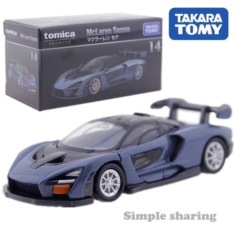 Takara Tomy Tomica Premium 14 McLaren Senna масштаб 1/62 Детские игрушки Миниатюрные Литые