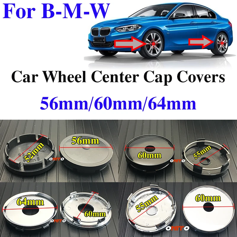 

4x 20x 100x Car Rim Wheel Center Badge ABS/PVC Label 56MM 60MM 64MM Blue White Car Logo Wheel Hub cap For BMW Emblem