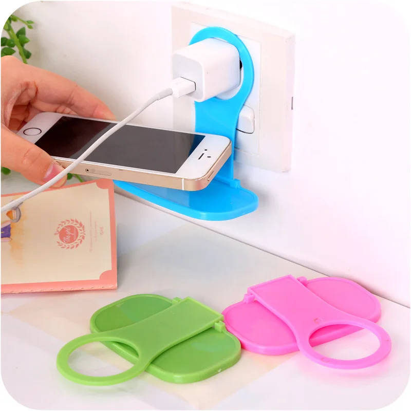 

Sale ! Mobile Phone Wall Charger Adapter Charging Holder Hanging Stand Bracket Support Charge Hanger Rack Shelf Cell Phone hook