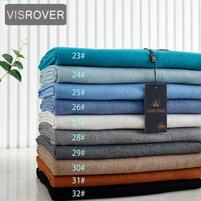 VISROVER nowy 32 kolory kobieta zima szalik moda kobieta szale kaszmirowy handfeeling zima okłady jednolity kolor hidżab na zimę szalik 1