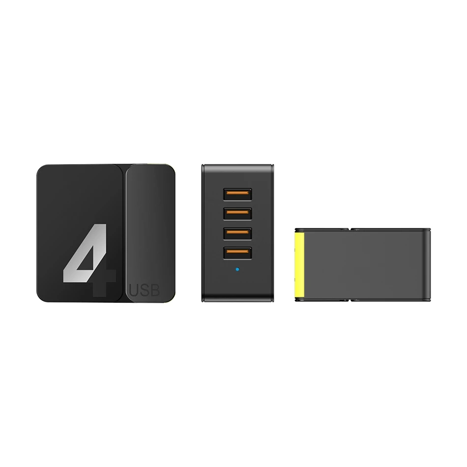 ROCK EU Plug 4A Max 4 порта USB быстрое зарядное устройство для iPhone Зарядка для samsung iPad Xiaomi телефон путешествия настенное зарядное устройство адаптер