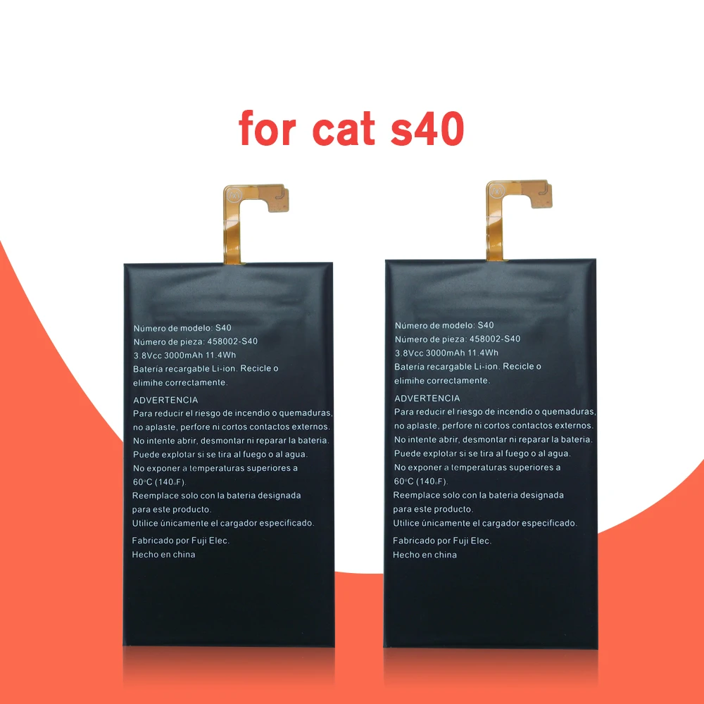 100% оригинальная сменная батарея 3000Ah для CAT S40 458002 аккумулятор +