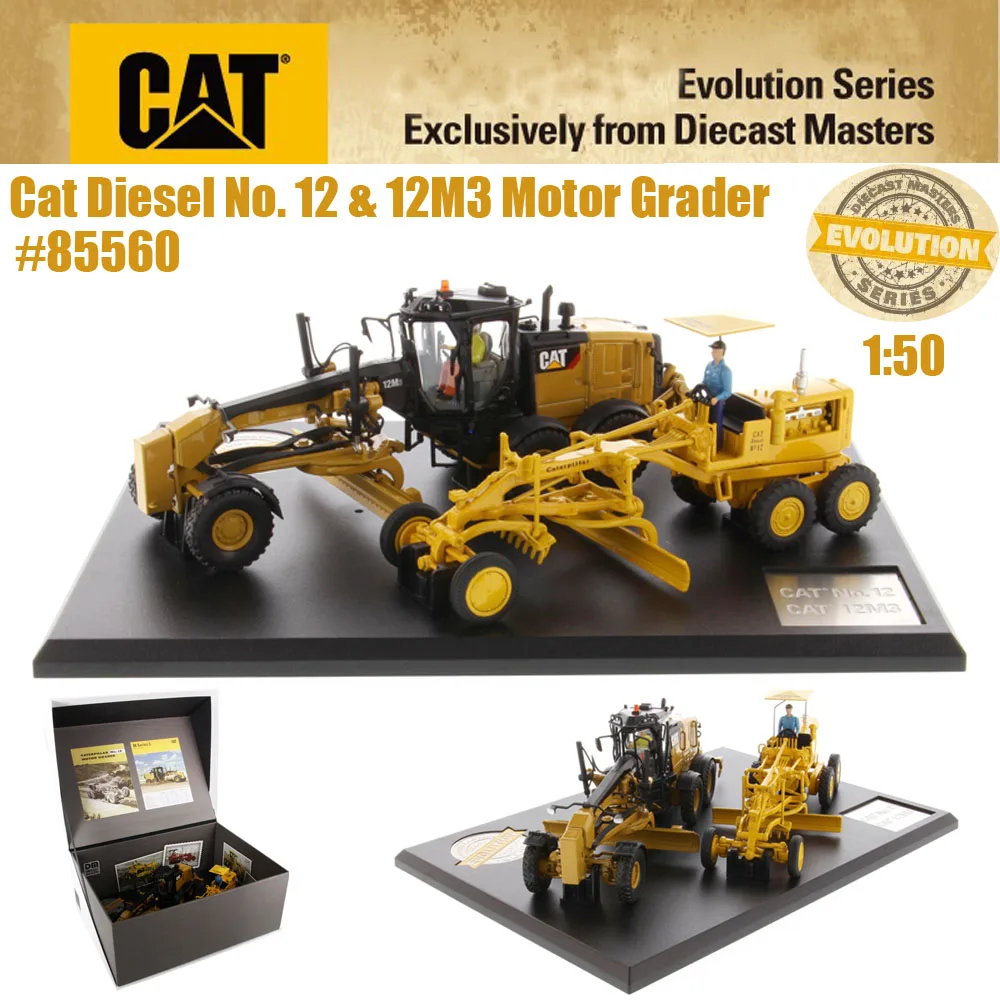 New DM  1/50 Scale CAT No. 12 12M3 Motor Grader (Circa 1939-1959&Current) By Diecast Masters for Collection 85560