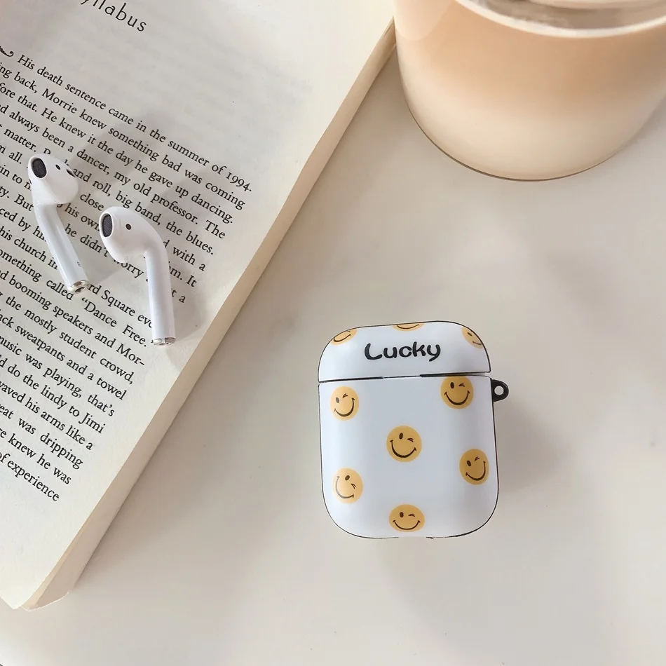 Чехол для AirPods, роскошный мраморный Корпус Раковины, чехол для наушников Airpods 2/i10/i11 TWS, Мягкий силикон IMD, защитный чехол - Цвет: Smile A2