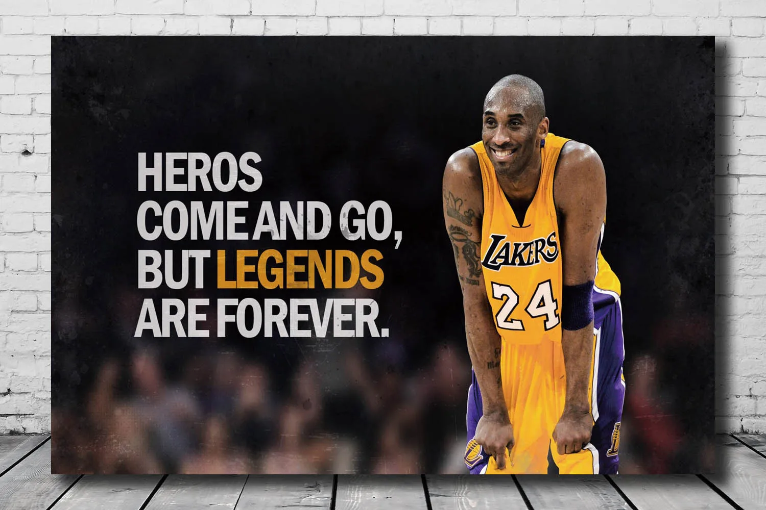 Искусство Kobe Bryant Art Баскетбол Цитата холст постер настенный принт 14x21 24x36 горячая