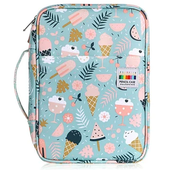 

220 Slots Colored Pencil Case Pen Bag Organizer with Handy Wrap Multilayer Holder for Colored Pencils & Gel Pens