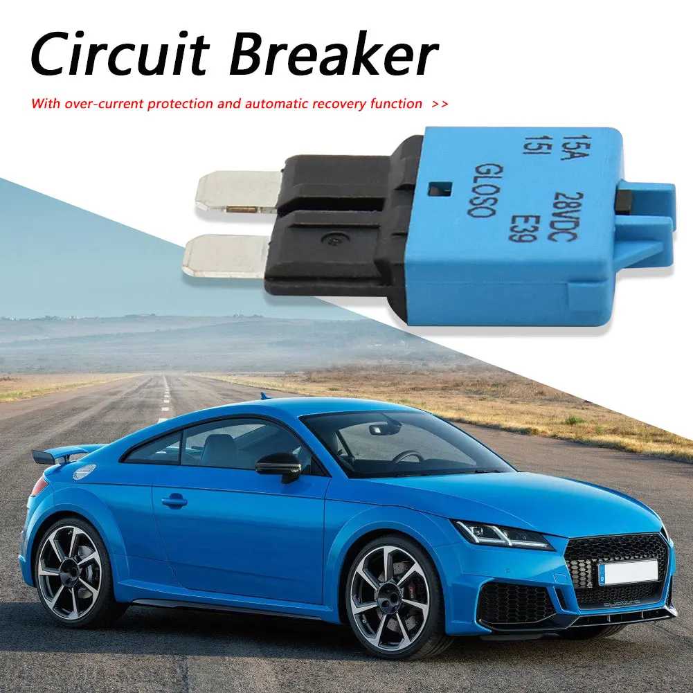 15A Circuit Breaker ATC Blade Fuse Manual Reset Resettable 15 Amp for Boat Marine Automobile Replacement Parts circuit breaker,resettable fuse