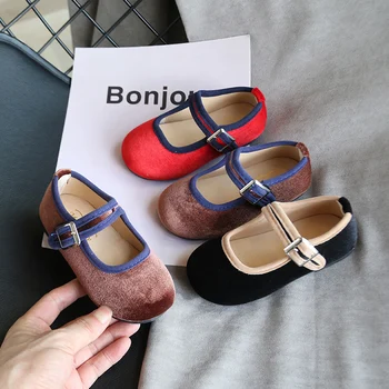 

2020 Spring Girls Velvet Ballet Flat