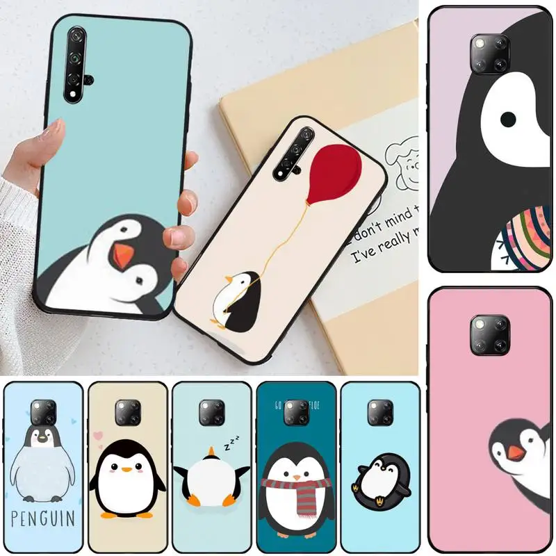 

LJHYDFCNB Cute Lovely Penguin Luxury Hybrid Bling Cute Phone Case For Huawei Honor 8 8X 9 9LITE 10 View9 10 10lite 20lite 20