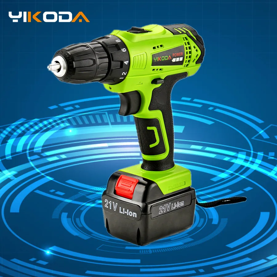 Электрическая дрель YIKODA 21 в перезаряжаемая литиевая батарея DIY мини