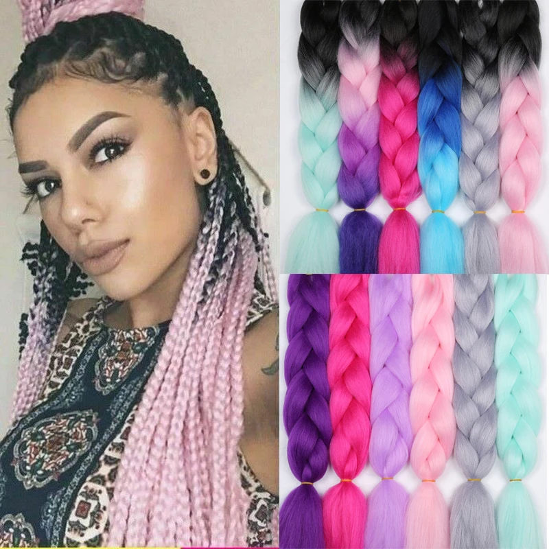 LISI HAIR длинные Джамбо косы Омбре синтетические волосы для плетения женщин