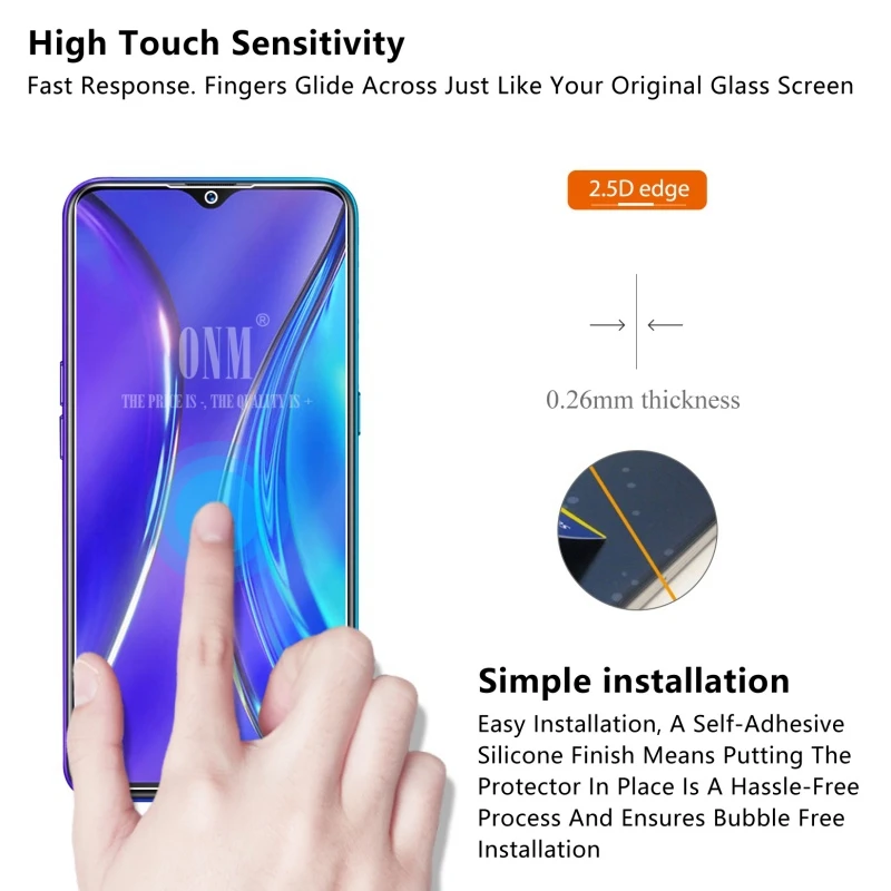 2 шт закаленное стекло для Realme X2 стекло протектор экрана 2.5D 9H Премиум Закаленное стекло для Realme X2 защитная пленка