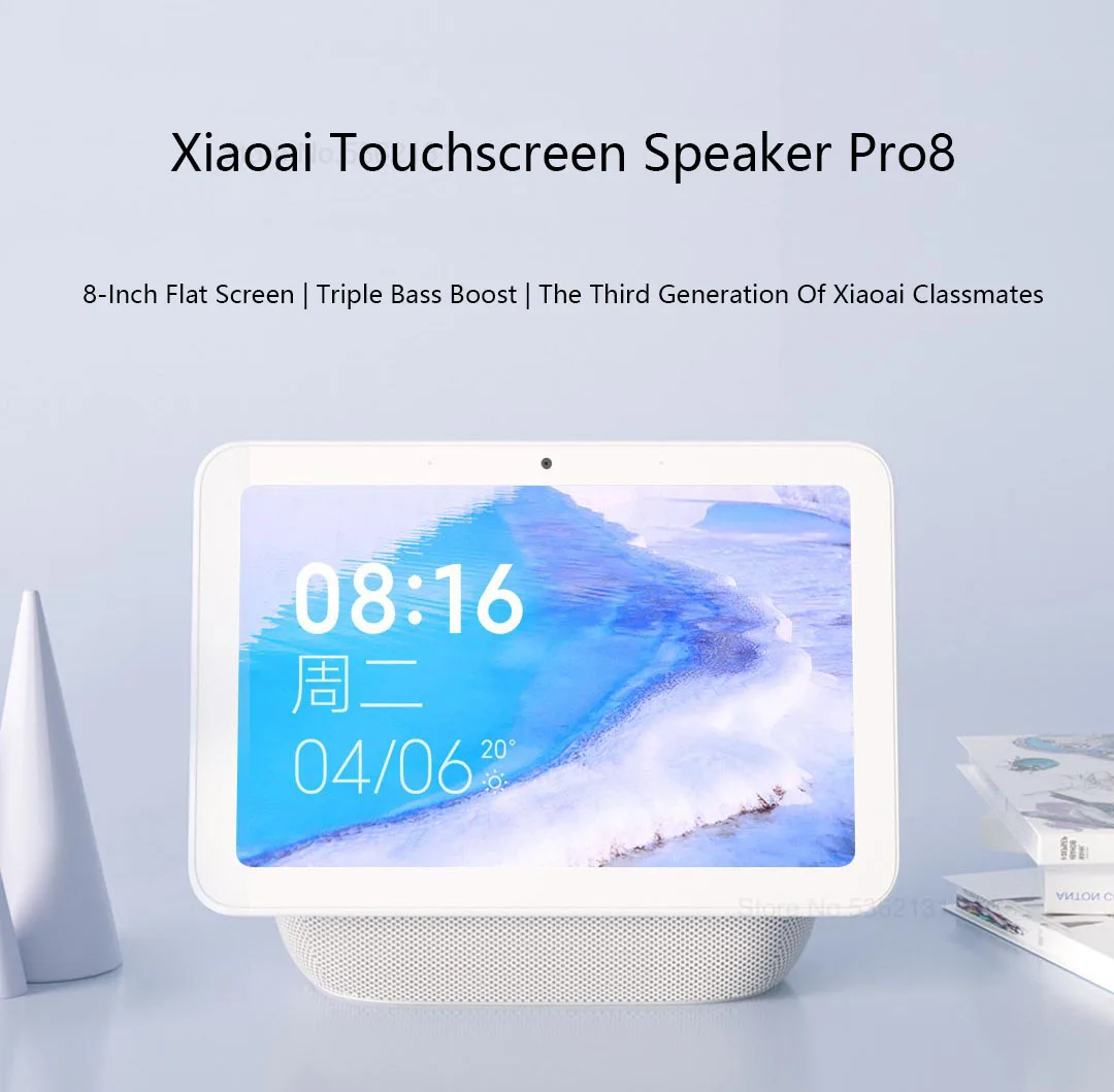 Xiao mi AI сенсорный экран Bluetooth 5,0 динамик Pro 8 дюймов цифровой дисплей Будильник WiFi смарт соединение динамик mi динамик