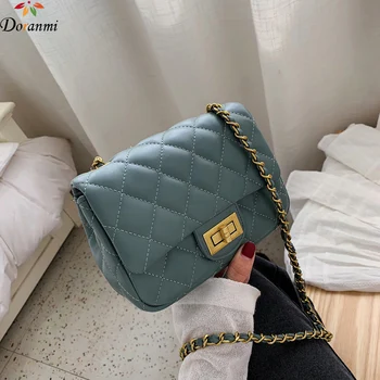 

DORANMI Classic Diamond Lattice Flap Bags For Women 2019 Luxury Brand Designed Shoulder Bag Messenger Female Leather Bolso BB356