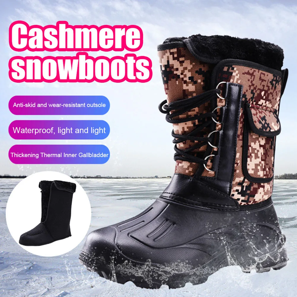 

Men Winter Snow Boots Waterproof Insulated Outdoor Hunting Hiking Shoes TY53