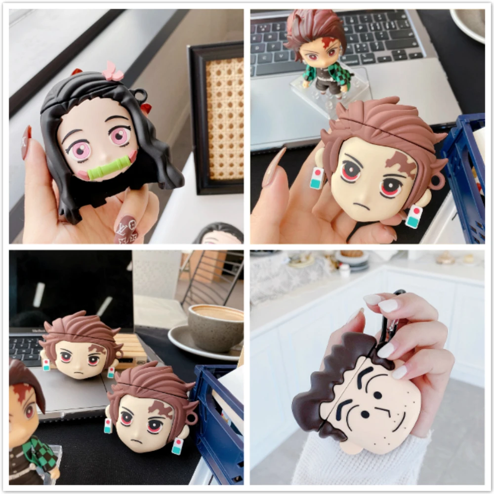 

Fitted Case For Apple Airpods Pro Wireless Earbuds Smart Cartoon silicone Earphone Accesories Cover For Airpods 2 Case with Hook