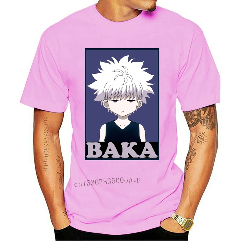 Новинка 2021 классические комиксные футболки Hunter X Killua Zoldyck Baka с круглым вырезом и