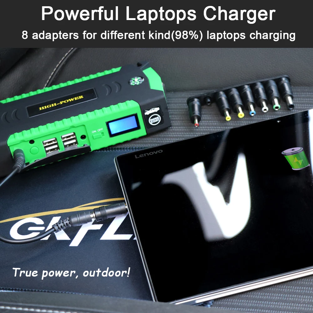 GKFLY Высокая емкость автомобильный стартер Power Bank 12V Портативное зарядное