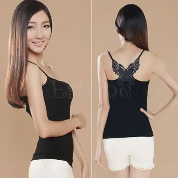 

New Sexy Women Lace Strap Sleeveless Vest Blouse Tank Crop Top Butterfly