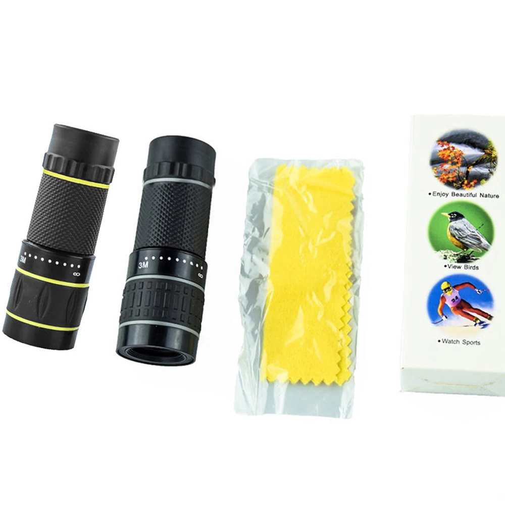 High Quality 10x22 Monocular Telescope Zooming Focus Green Film Pocket Monocular Portable Optical Hunting Tourism Scope 4