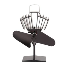 Черный 2 Лопасти тепловое питание Дровяная Печь вентилятор для древесины бревна горелка для камина вентилятор