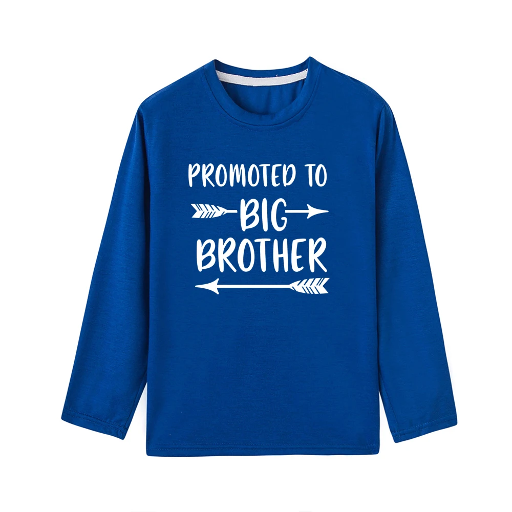 Promoted To Big Brother Toddler Boy Shirt Kids Tshirt Boys Tops Autumn Long Sleeve Casual Children Clothing BOYS T Shirts - Цвет: 42D4-KLTBU-