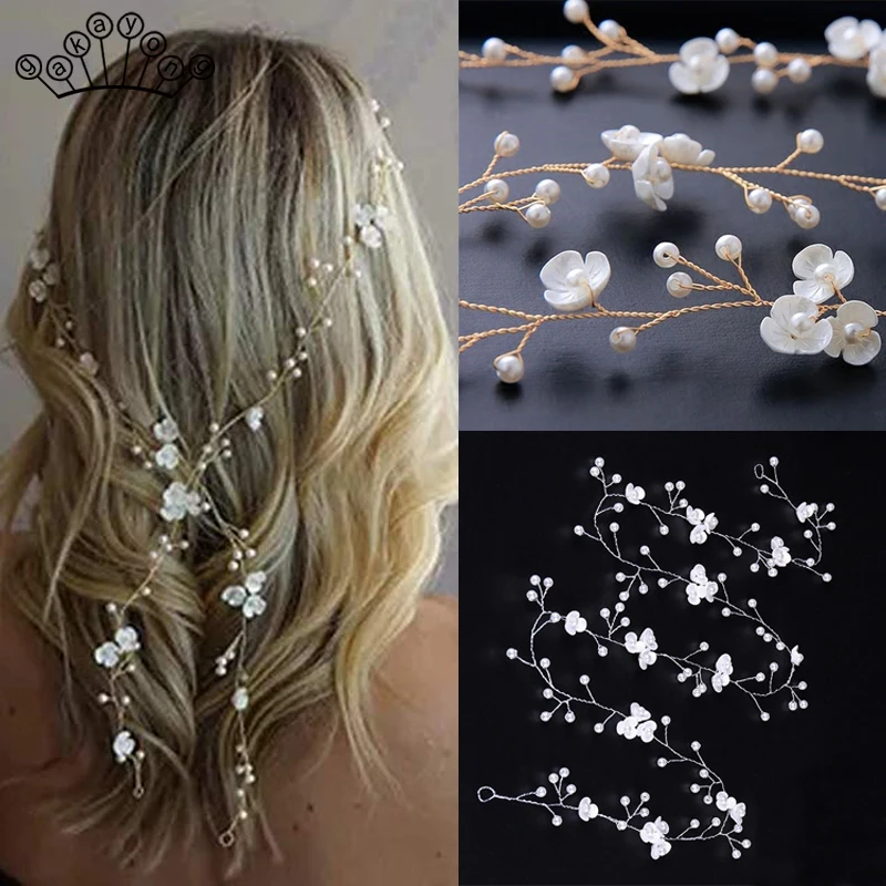 Bandes de Sauna en Clip, Accessoires de Cheveux de Mariage, Perles Florales Faites à la Main, Vêtements de Sauna en Strass, Ornement pour Mariée Fille