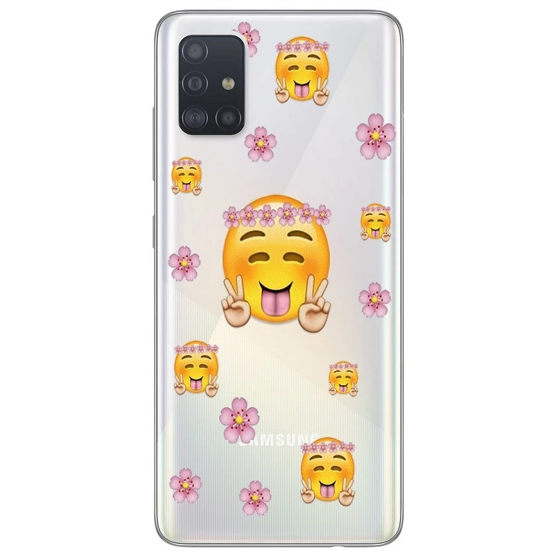 Чехол Galaxy A71 Smiley peace love emojii TRANSPAR | Мобильные телефоны и аксессуары