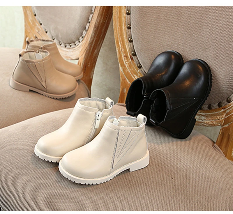 

NEW 1pair Fashion Boot Genuine Leather Shoes Children Sports Cheap Girl Boot, kid shoes
