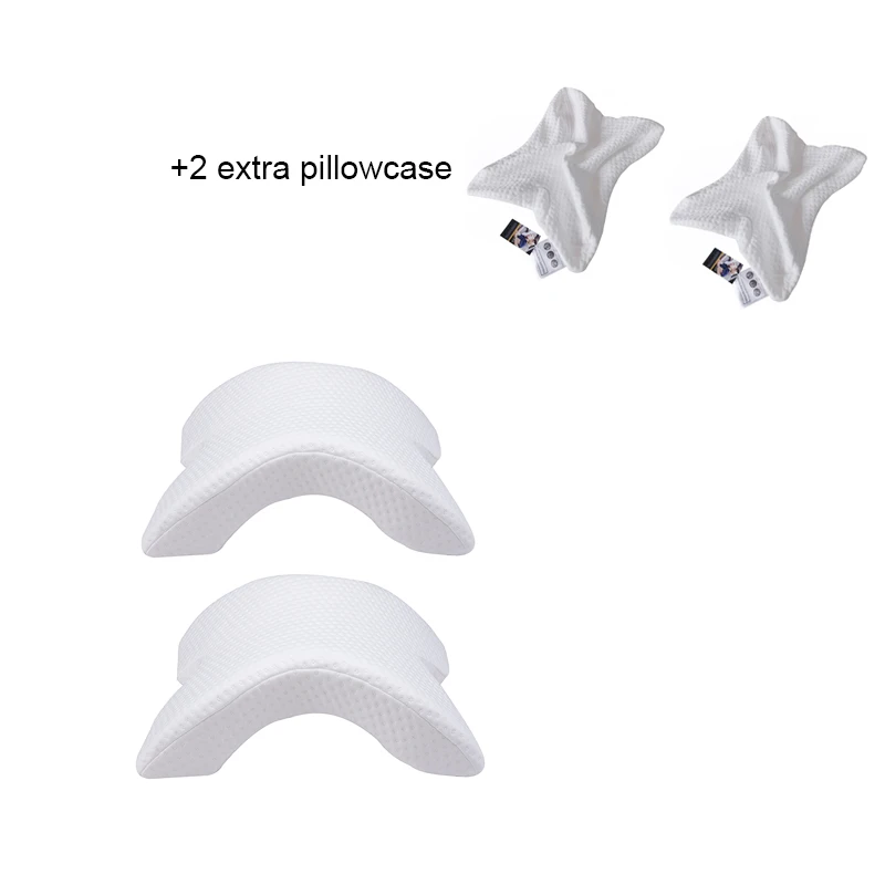 2 pack 2 extra case U-образная Изогнутая подушка для шеи с эффектом памяти, Шейная Подушка с полым дизайном, подушка для рук для пары - Цвет: 2 pack 2 extra case