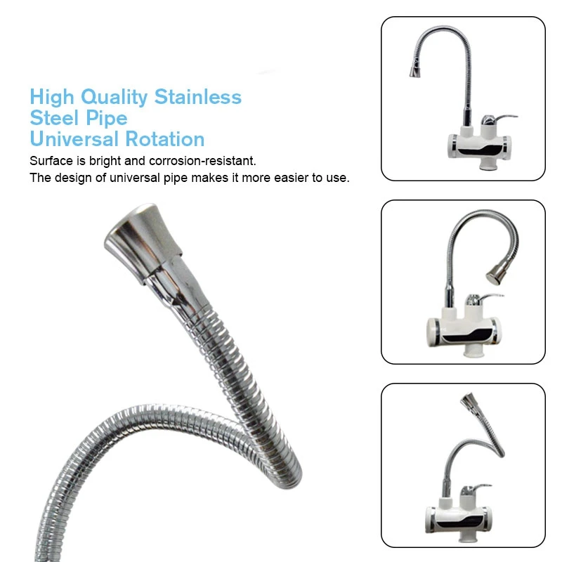  Hot Sale Kitchen Faucet Led Digital Temperature Display Electric Water Heater with 360 Degree Rotat - 4000391658042