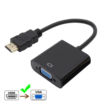 

HDMI to VGA Adapter HDMI Male To VGA Famale Cable Converter Digital Analog HD 1080P For PC Laptop Tablet