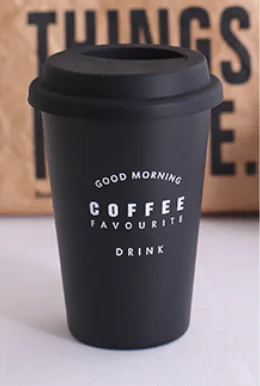 Coffee black 400 мл, чашка в скандинавском стиле с крышкой, креативная чашка для кофе, чая, напитков, пищевая нержавеющая сталь, сок, домашний бар, кружка для путешествий, цилиндрическая - Цвет: Coffee black