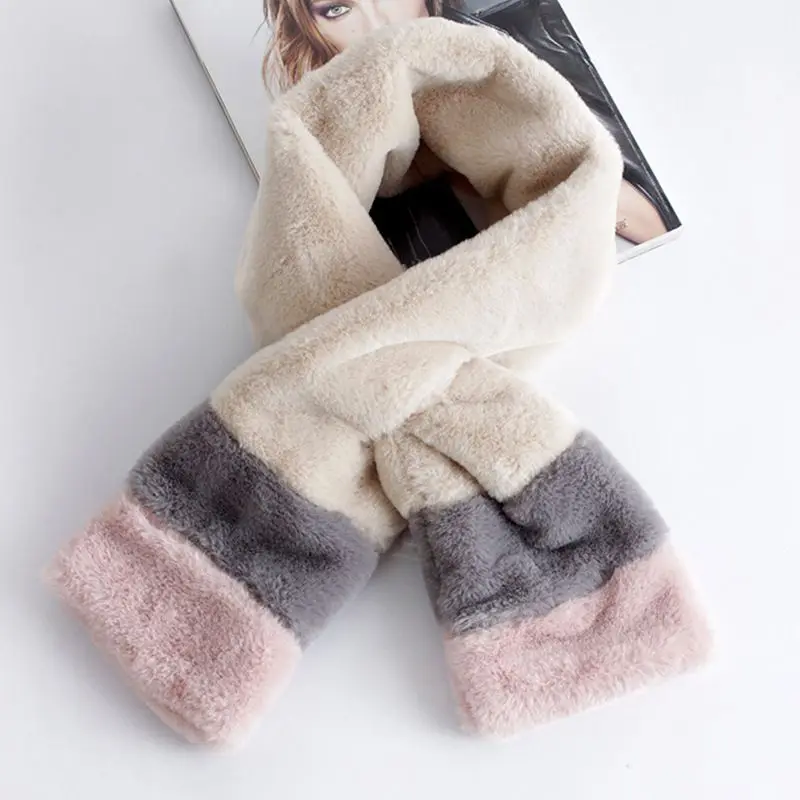New Faux fox fur collar multicolor shawl collar fur female fashion autumn and winter warm shawl scarves 1pcs