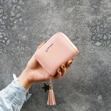 

Cute Leather Women Fashion Short wallet Student Coin Card Holder Ladies Clutch Bag Cat Small Female Purse